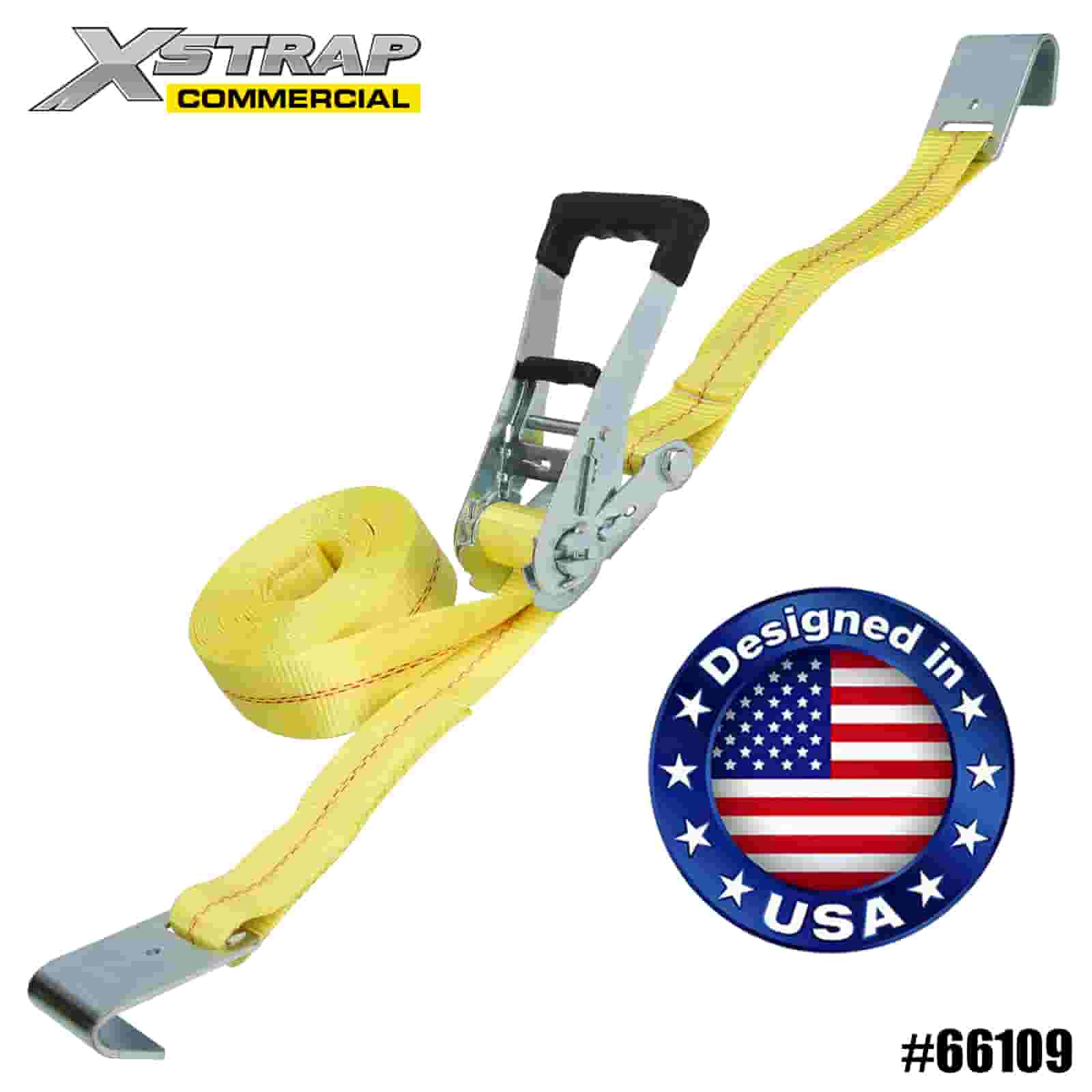 Xstrap 66109 2 اینچی x 27 اینچی با قلاب تخت 3333 پوند SWL