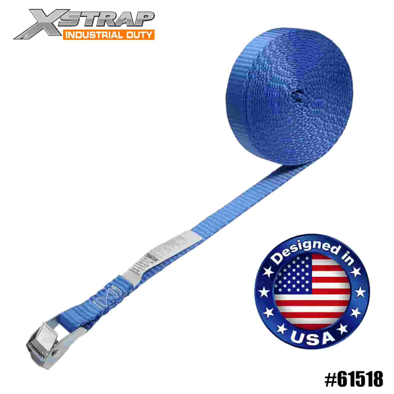 Xstrap 61518 1 اینچ x 15 اینچ بند سگک بادامک آبی بی پایان 166 پوند SWL