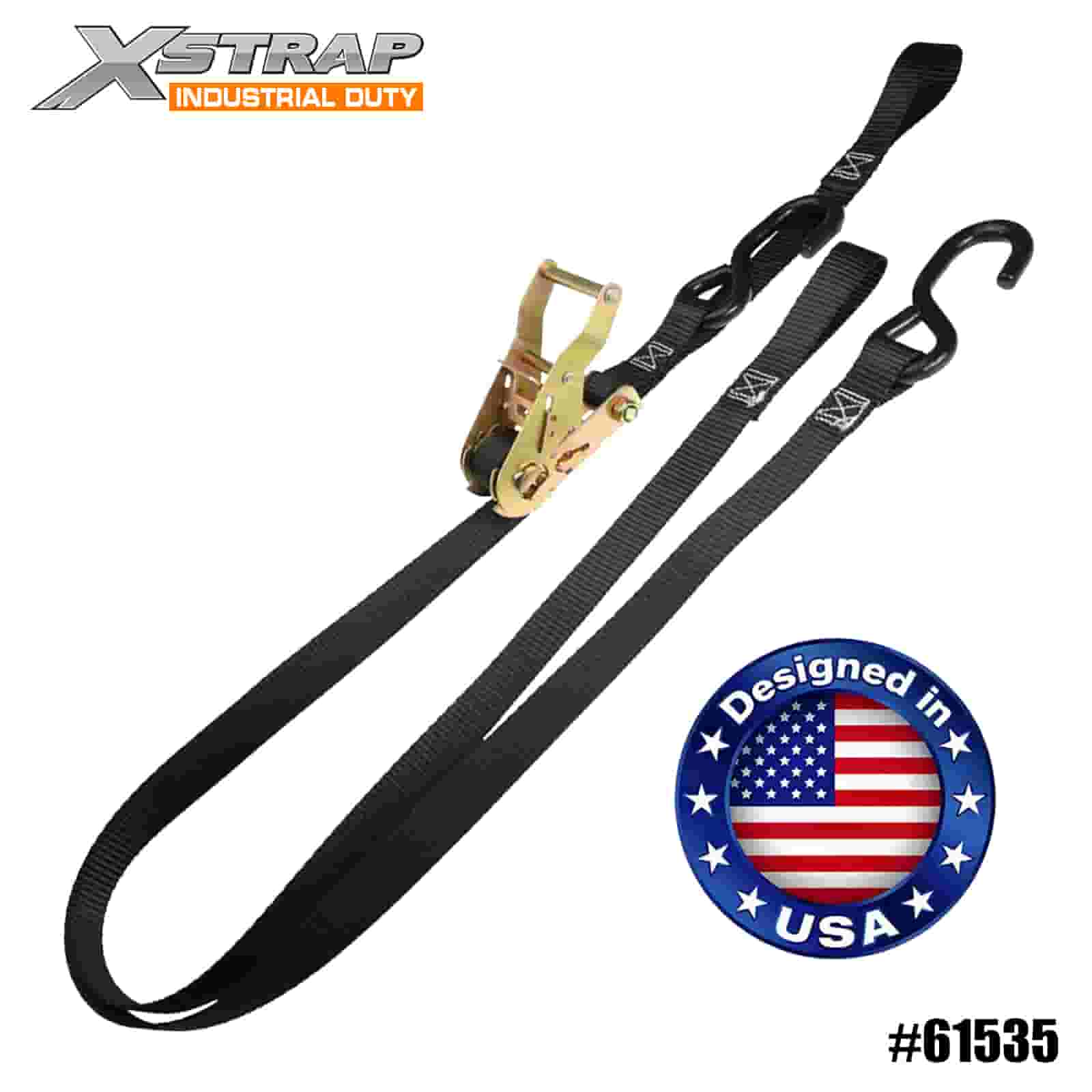 Xstrap 61535 1 اینچ 7 اینچ بند ضامن دار موتور سیکلت 4PK با بند دسته و قلاب S 833 پوندی SWL