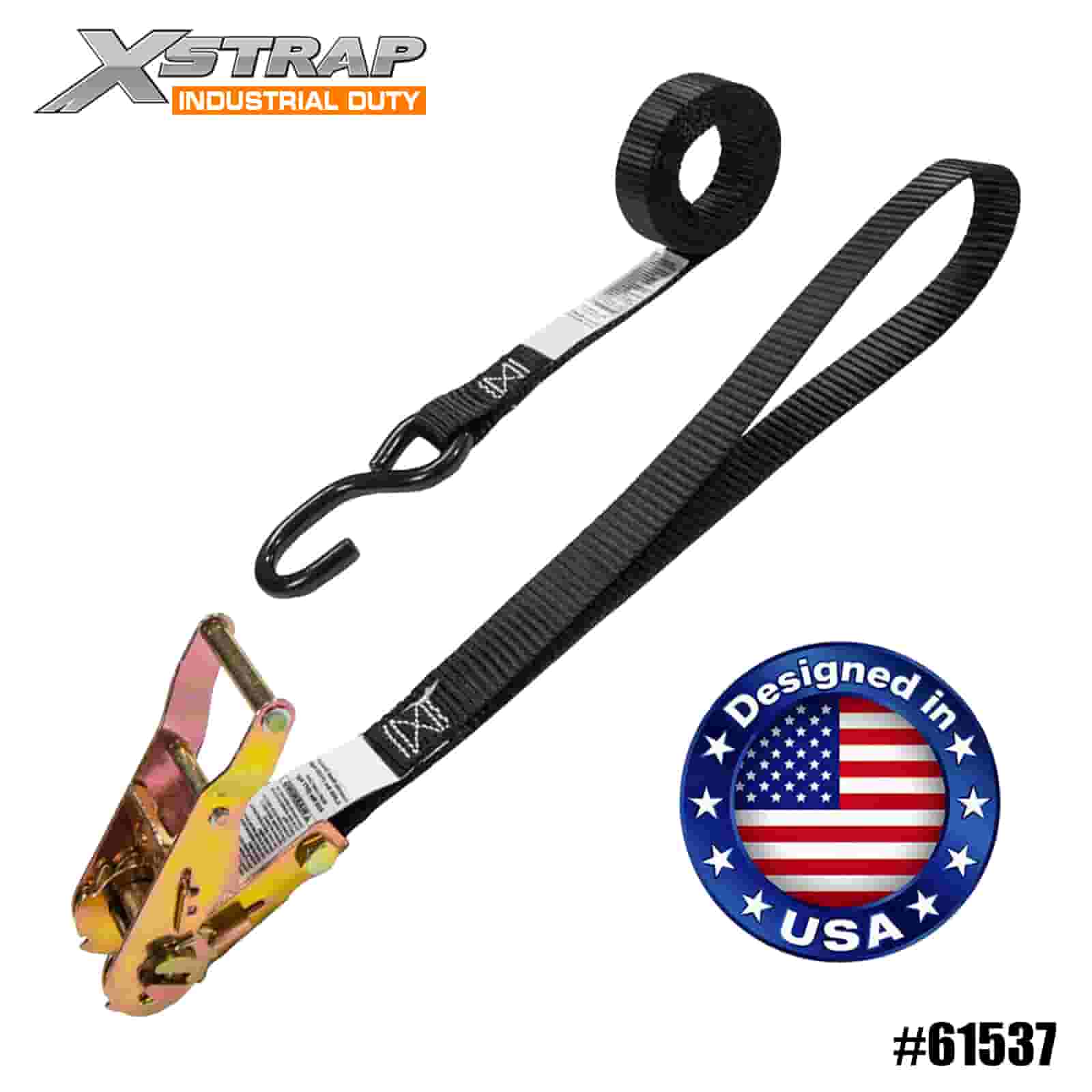 Xstrap 61537 1 اینچ 6 اینچ بند ضامن دار موتور سیکلت 4PK با حلقه دوخته شده 12 اینچی SWL 833 پوند