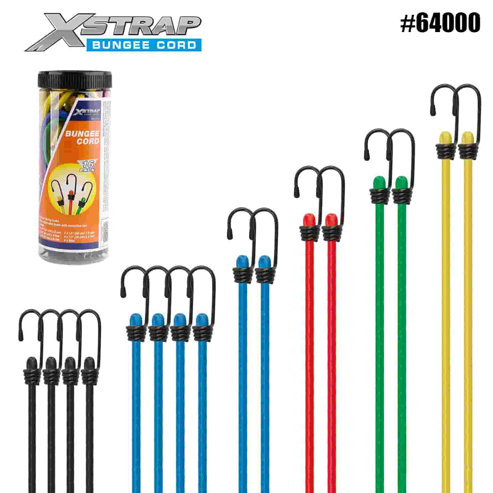 مجموعه طناب‌های بانجی Xstrap 64000 16PK 8mm x 12